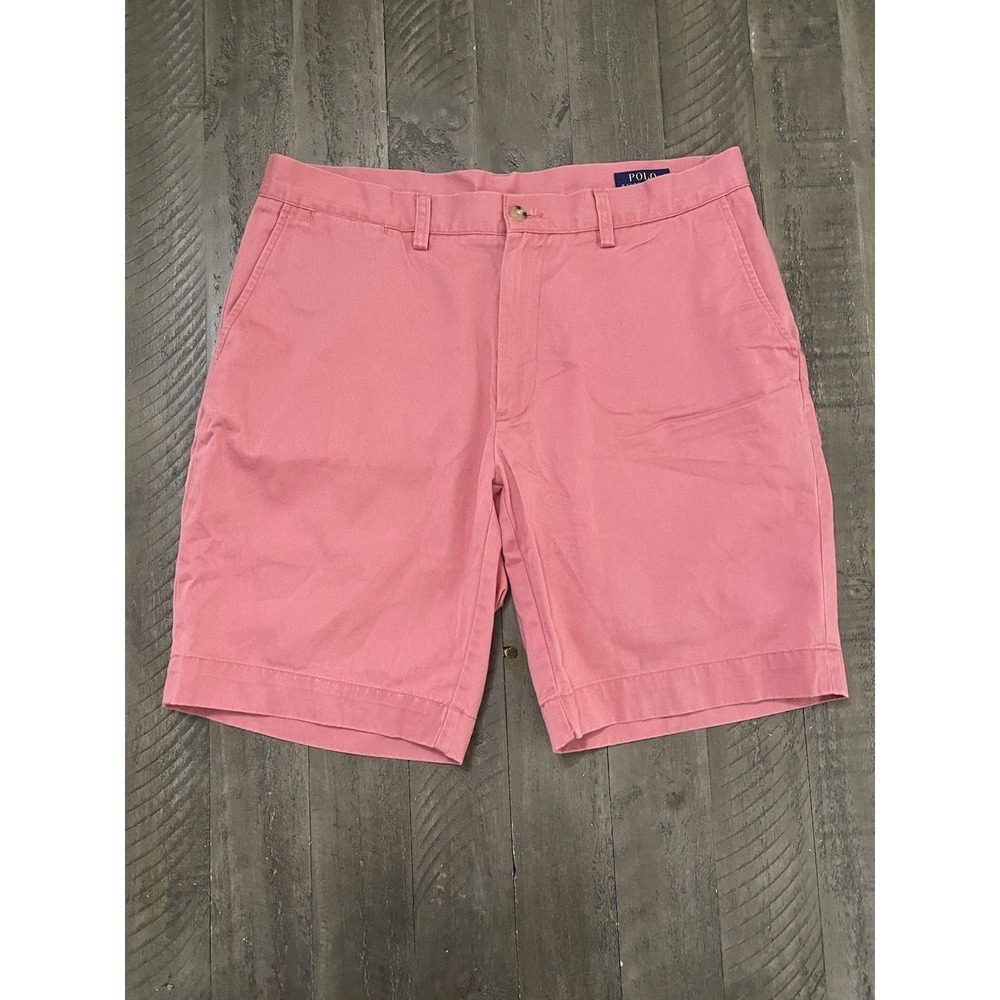 Polo Ralph Lauren Classic Fit Shorts Mens 34 Salmon Pink 9 In Seam Chino
